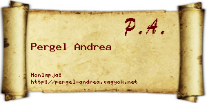 Pergel Andrea névjegykártya