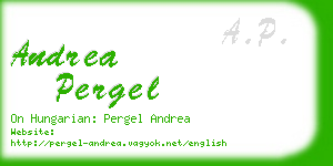 andrea pergel business card